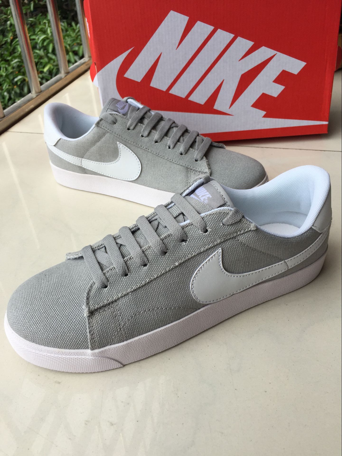 Nike Blazer 4 Low Grey Shoes - Click Image to Close